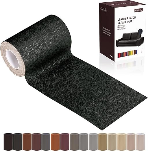 Gloss Black Self-Adhesive Leather Repair Patch Kit