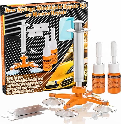 Quick-Fix Windshield Repair Kit - 2 Pack for Chips & Cracks